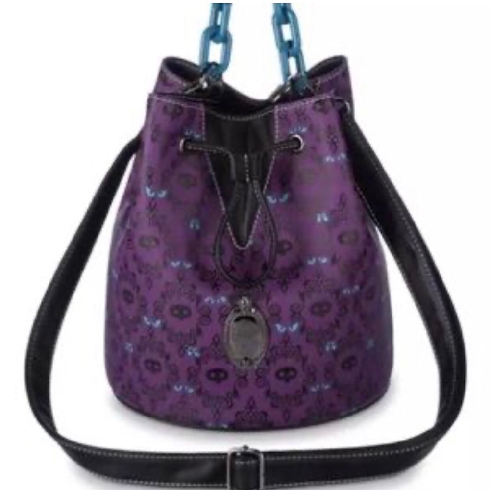 Loungefly Exclusive Disney Parks Wallpaper Haunted Mansion  bucket bag New!